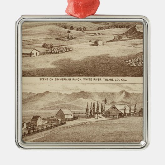 White Water, Saucelito ranches Metalen Ornament (Voorkant)