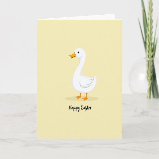 White Waterfowl Easter Card Kaart (Voorkant)