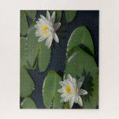 White Waterlilies Jigzaag Puzzle Legpuzzel (Verticaal)