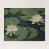 White Waterlilies Jigzaag Puzzle Legpuzzel (Horizontaal)