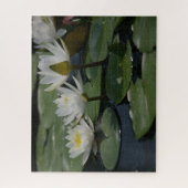 White Waterlilies Jigzaag Puzzle Legpuzzel (Verticaal)