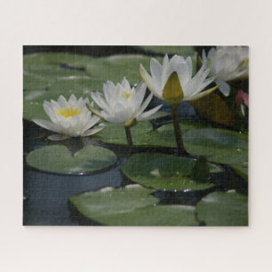 White Waterlilies Jigzaag Puzzle Legpuzzel