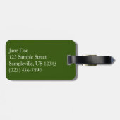 White Waterlily and Bud Floral Bagagelabel (Achterkant horizontaal)