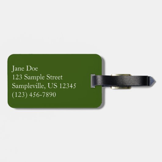 White Waterlily and Bud Floral Bagagelabel (Achterkant horizontaal)