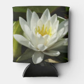 White Waterlily and Bud Floral Blikjeskoeler (Voorkant)