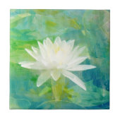 White Waterlily Blossom Tegeltje (Voorkant)