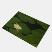 White Waterlily I Peaceful Floral Photography Deurmat (Schuin)