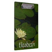 White Waterlily I Peaceful Floral Photography Klembord (Rechts)