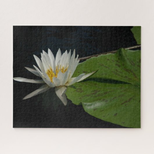 White Waterlily Jigzaag Puzzle Legpuzzel (Horizontaal)