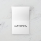 White Waterlily Sympathy Card Kaart (Binnen)