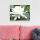 White Waterlily Wildflower Canvas Afdruk (Insitu (Woonkamer))