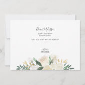 White Waterverf Floral is mijn vriendin van eer Kaart (Achterkant)