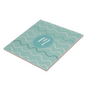 White Waves Pattern Tegeltje (Zijkant)