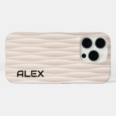 White Wavey Pattern – Minimalistisch abstract ontw Case-Mate iPhone Case (Achterkant (horizontaal))