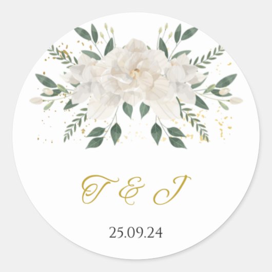 White We Do Wedding Sticker Labels (Voorkant)