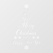 White We wensen u een prettige kerstklaring. Raamsticker (Vel)