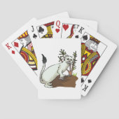 White Weasel-spelkaarten Pokerkaarten (Achterkant)