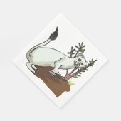 White Weasel Wildlife Napkins Servet (Hoek)