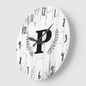 White Weathered Rustic Farmhouse Barn Kitchen Grote Klok (Hoek)