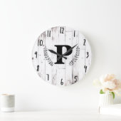 White Weathered Rustic Farmhouse Barn Kitchen Grote Klok (Huis)