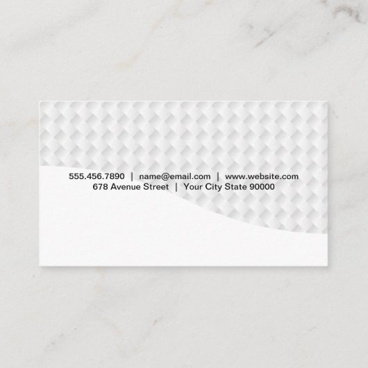 White Weave Abstract Patroon Visitekaartje (Achterkant)