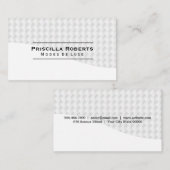 White Weave Abstract Patroon Visitekaartje (Voorkant / Achterkant)