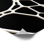 White Web Texture + uw bachgr. en ideeën Poster (Hoek)