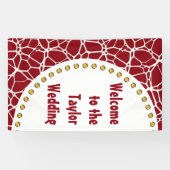 White Web Texture + uw bachgr. en ideeën Spandoek (Horizontaal)