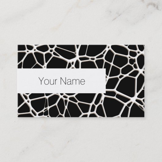 White Web Texture + uw bachgr. en ideeën Visitekaartje (Voorkant)