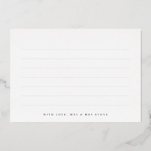 White Weddenfoto Collage Gold Script Hartelijk dan Folie Uitnodiging (Achterkant)