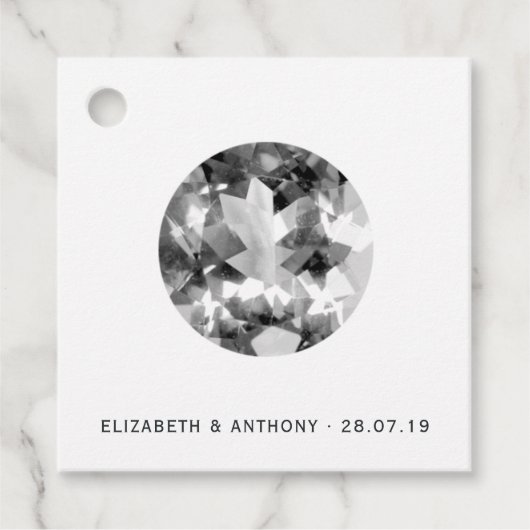 White Wedding Bedankjes Labels (Voorkant)