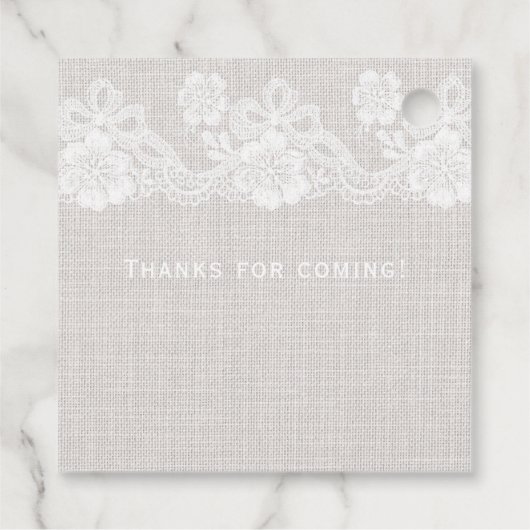 White Wedding Bedankjes Labels (Achterkant)