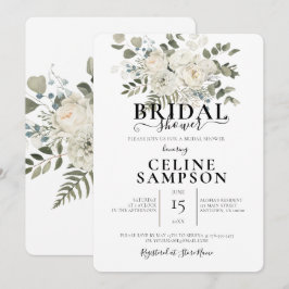 White Wedding Bouquet Illustration Vrijgezellenfee Kaart