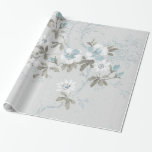 White Wedding Cadeaupapier<br><div class="desc">florale cadeauomslag.</div>