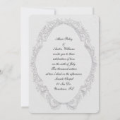 White Wedding Doves and Champagne Toast Kaart (Achterkant)