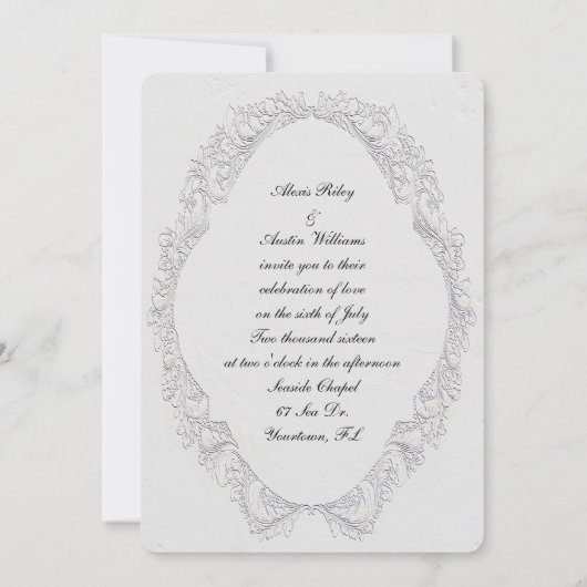 White Wedding Doves and Champagne Toast Kaart (Achterkant)