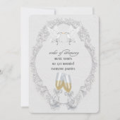 White Wedding Doves and Champagne Toast Kaart (Voorkant)