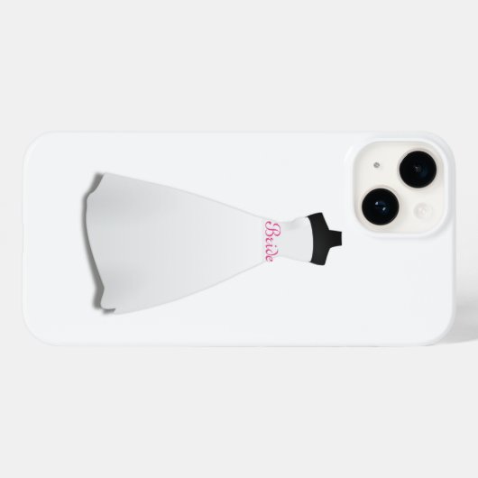 White Wedding Dress Bride Hoesje-Mate iPhone Case (Achterkant (horizontaal))