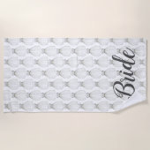 White Wedding Dress Gown Vrijgezellenfeest Bride G Strandlaken (Voorkant)