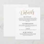 White Wedding Enclosure Kaart (Voorkant / Achterkant)