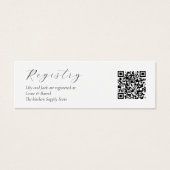 White Wedding Gift Registry QR Enclosure Kaart (Voorkant)