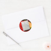 White Wedding Gown Red Yellow Sticker (Envelop)
