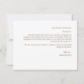 White Wedding Hartelijk dank Notitiekaartje (Achterkant)