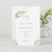 White wedding Invitation Kaart (Staand voorkant)
