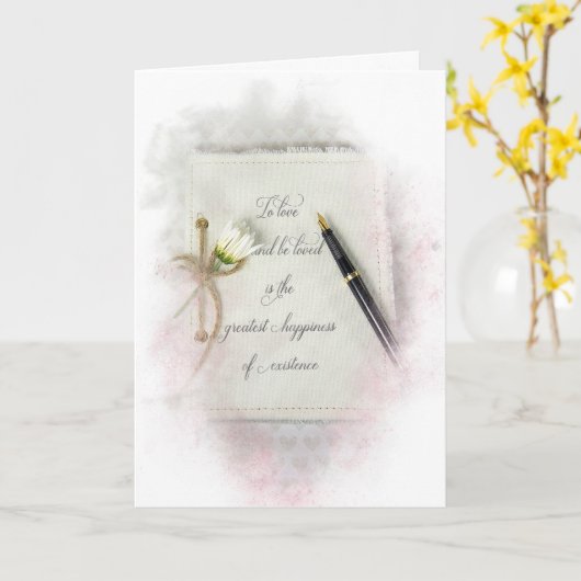 White Wedding Journal Gefeliciteerd Kaart (Gele Bloem)