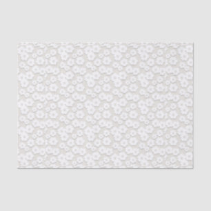 White Wedding Lace Daisy Tissuepapier