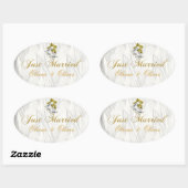 White Wedding Ovale Sticker (Vel)