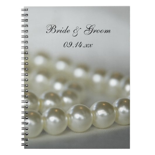 White Wedding Pearls Notitieboek (Voorkant)