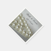 White Wedding Pearls Servetten (Hoek)