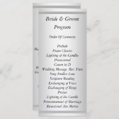 White Wedding Programma Programmakaart (Voorkant / Achterkant)